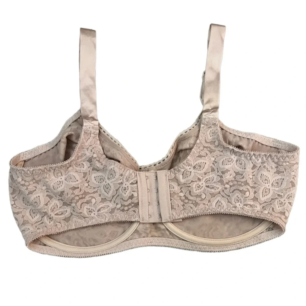Bali 40DD Lace Bra Rosewood Smooth Lift Underwire Natural Tan Nude Beige